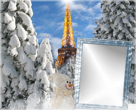 Evmasy S France Frames 2011 Eiffel Tower At Snow Eiffel Tower