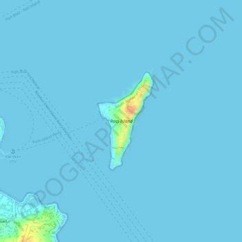 Ross Island topographic map, elevation, terrain