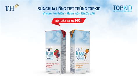 TH ra mắt Sữa chua uống tiệt trùng TH true YOGURT TOPKID 180ml