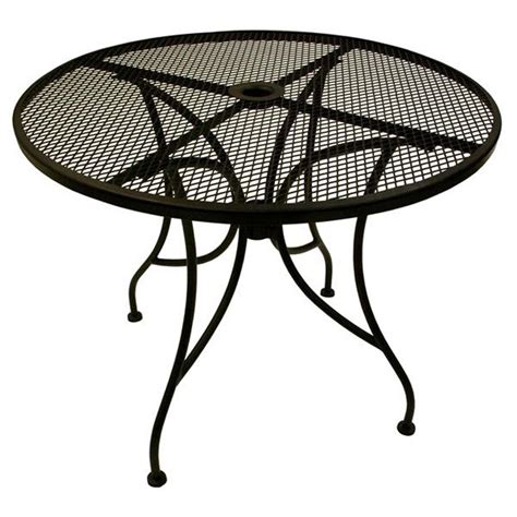 American Tables And Seating Alm30 30 Round Mesh Top Outdoor Table With