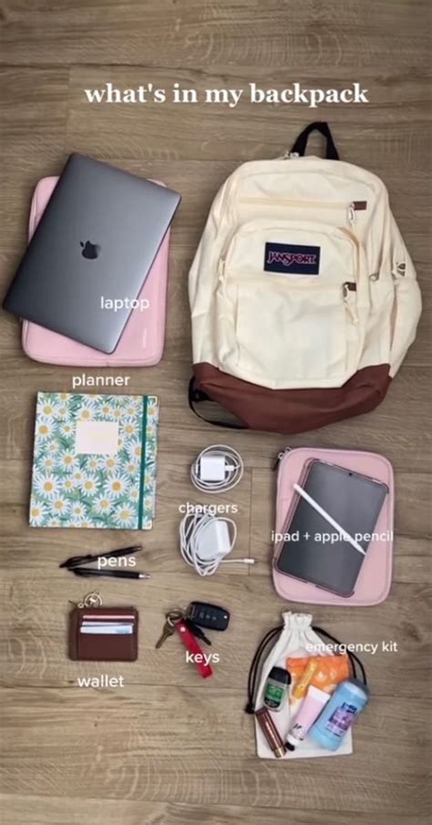 Pin By Dr Renner On Whats My Bag 🎒 Everyday Bag Essentials School