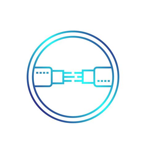 Cables de fibra óptica vector logo lineal icono 2697481 Vector en Vecteezy