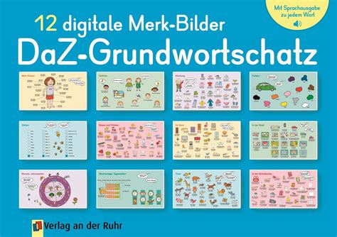 12 Digitale Merk Bilder DaZ Grundwortschatz Pro Lizenz Online