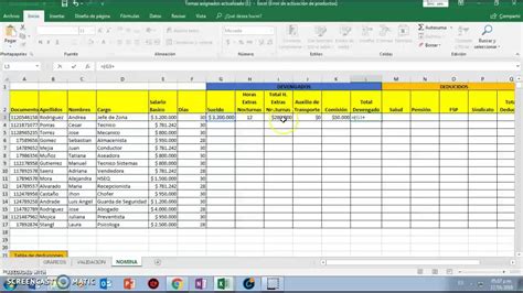 Nomina Básica Excel 2018 YouTube