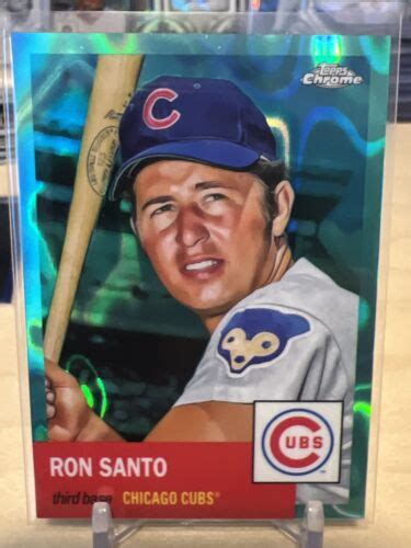 2022 TOPPS CHROME PLATINUM ANNIVERSARY RON SANTO AQUA LAVA REFRACTOR