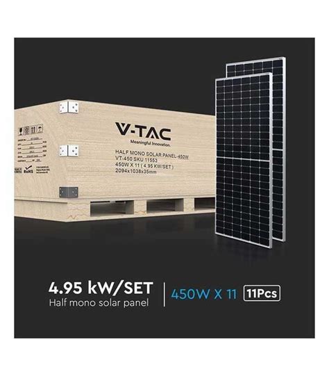 V Tac 4 95 KW Paneles Solares Fotovoltaicos 450W 144 Celdas IP68