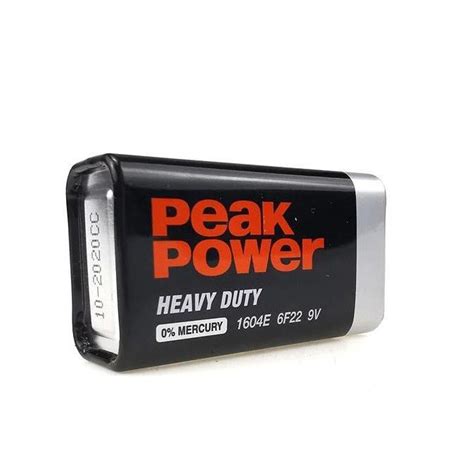 Jual Baterai Battery 9V Peak Power Dry 6F22 1604E Alkaline Battery ...