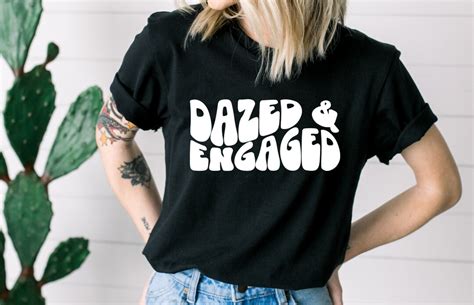 Dazed And Engaged Svg Bride To Be Svg Future Mrs Svg Retro Svg Groovy Svg Wavey Letters Svg