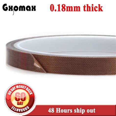 Gxpmax 1 Roll 10m018mm Thickness Ptfe Teflon Adhesive Tape Cloth Hi Temp Insulate Teflon