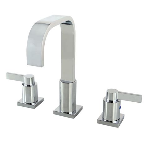 Kingston Brass Modern 8 Inch Widespread 2 Handle High Arc Bathroom