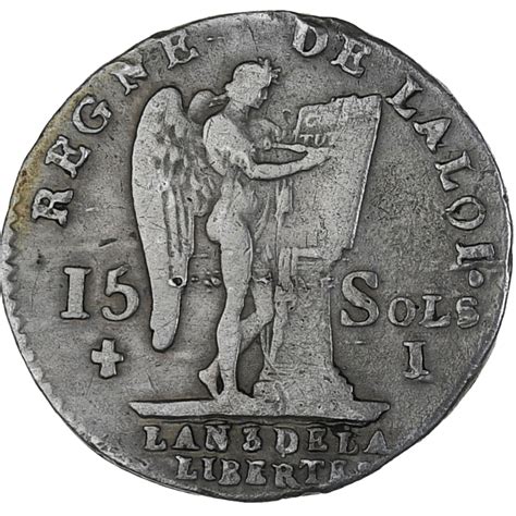 1024426 Frankreich Louis XVI 15 Sols 1791 AN 3 Limoges SS