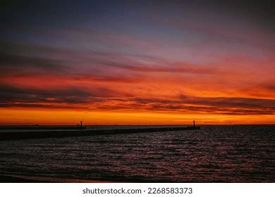 Bright Sunset Beach Stock Photo 2268583373 | Shutterstock