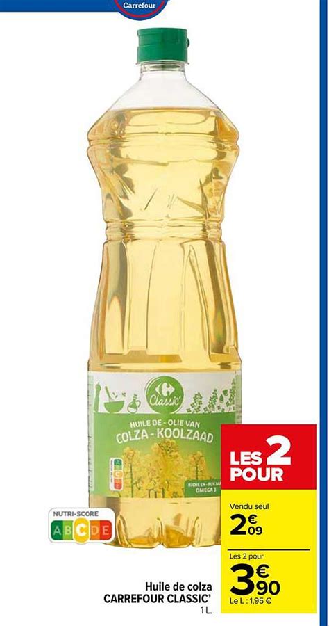 Promo Huile De Colza Carrefour Classic Chez Carrefour Market