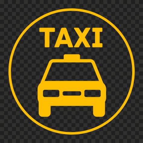 Taxi Round Yellow Icon Logo PNG | Citypng