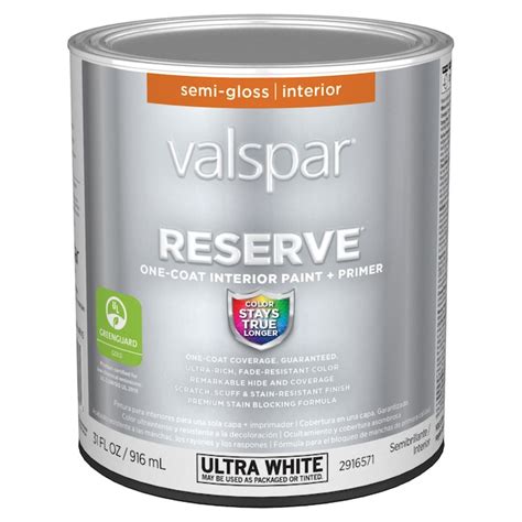 Valspar Reserve Semi Gloss Base Tintable Latex Interior Paint Primer