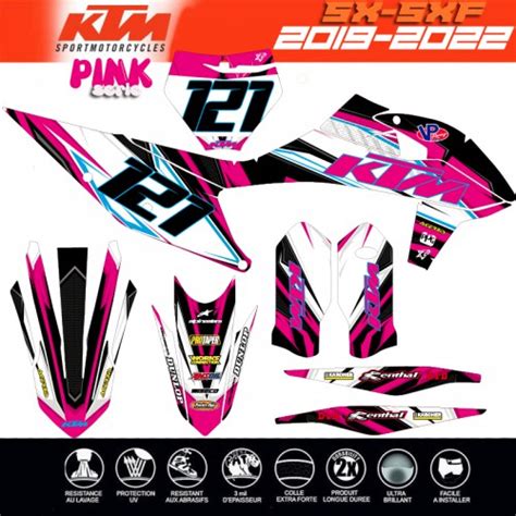 KIT DECO KTM SX SXF 2022 125 250 450 PINK SERIE DECOGRAFIX Couleur