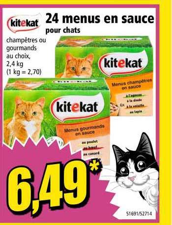 Promo Kitekat Menus En Sauce Pour Chats Chez Norma Icatalogue Fr