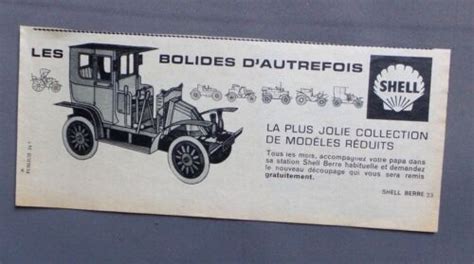 Pub Publicite Ancienne Advert Clipping Station Shell Bolides