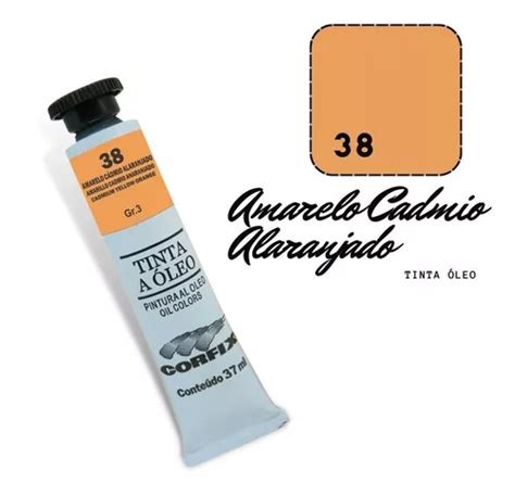 Tinta Óleo 37ml G3 038 Amarelo Cádmio Alaranjado Corfix MercadoLivre