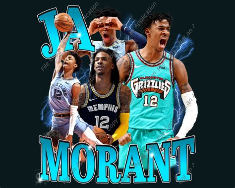 Ja Morant Png File , Tshirt Design , Bootleg Tee Design, Ready to Print