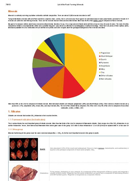 List of the Rock-Forming Minerals | Minerals | Rock (Geology)