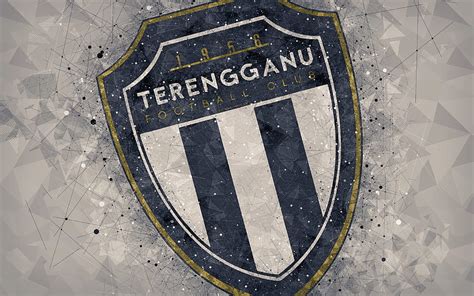 Terengganu FC Logo Geometric Art Malaysian Football Club Gray