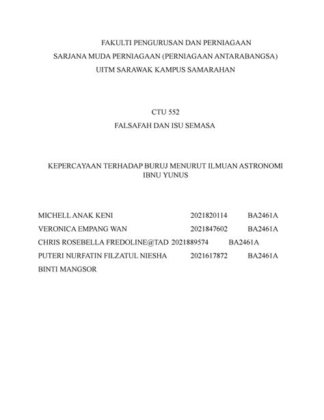 Fakulti Pengurusan DAN Perniagaan FAKULTI PENGURUSAN DAN PERNIAGAAN