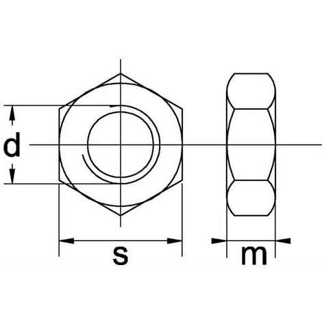 4x Ecrou d échappement M10x1 50 acier cuivré M10 clé 13mm DIN 14440 Pot