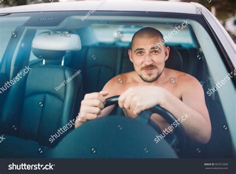 Naked Man Car Traffic Jam Stock Photo Shutterstock