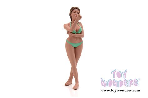 American Diorama Figurine Bikini Girl August 1 24 Scale Green 38272