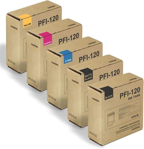 Amazon.com: PFI-120 Ink Cartridges Set (5 Pack Black/Matte Black/Cyan ...