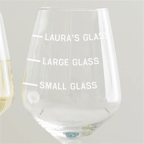 Personalised Drinks Measure Wine Glass Becky Broome