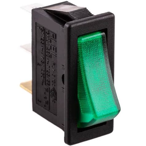 Interruttore A Bilanciere Verde Luminoso Spst Pin Cablematic