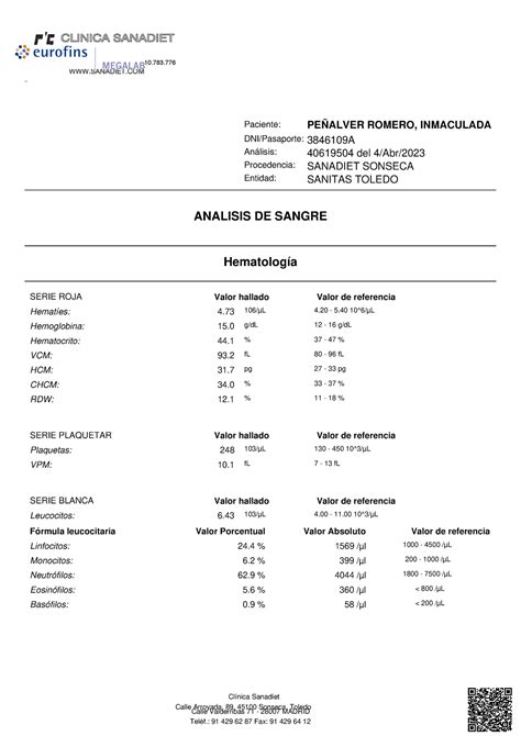 Informe 40619504 20230404 Paciente PEÑALVER ROMERO INMACULADA DNI