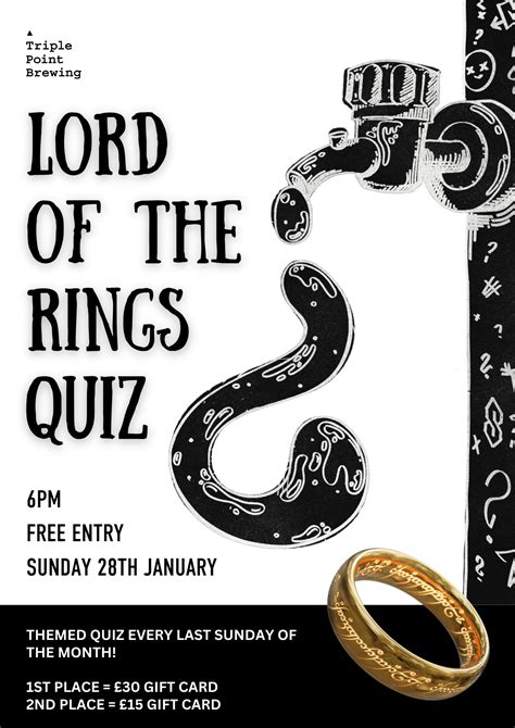 Lord Of The Rings Themed Quiz At The Brewery Triple Point Brewing