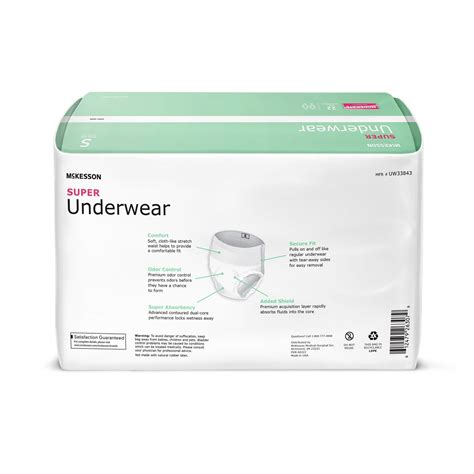 Unisex Adult Absorbent Underwear Mckesson Pull On With Tear Away Seams