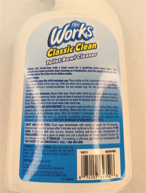 The Works Classic Clean Toilet Bowl Cleaner 3 Bottles 24 Fl Oz Each Ebay