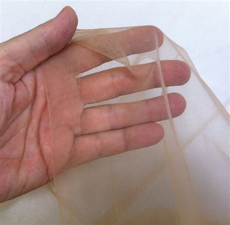 Nude Skin Colour Stretch Net Illusion Fabric Tulle Mesh Way Stretch