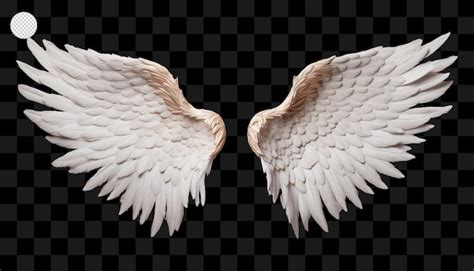 Premium PSD White Angel Wings Isolated On Transparent Background PNG PSD