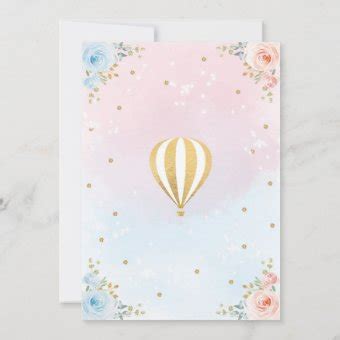 Twins Hot Air Balloon Adventure Baby Shower Invitation Zazzle