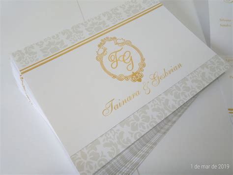 Convite Casamento Dourado Nude Simples Elo7 Produtos Especiais