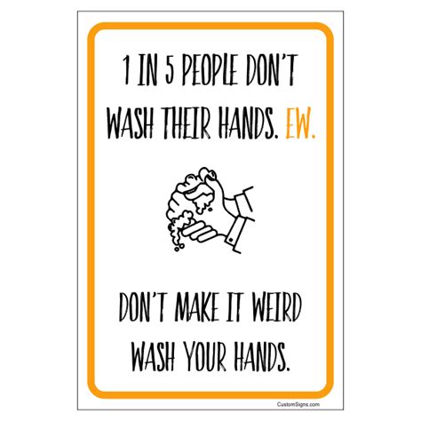 Stop Did You Wash Your Hands Full Color Sign 10 X 8