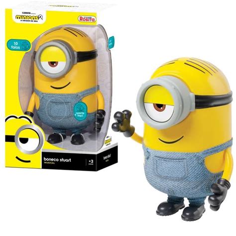 Boneco Minions Stuart 25 Cm Fala Frases Rosita Envio 24h Bonecos