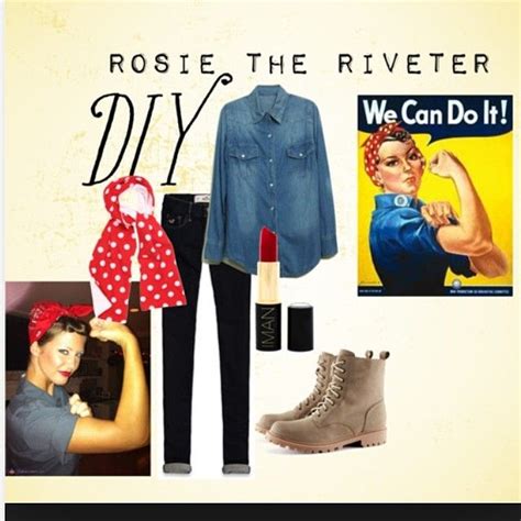 Diy 50s Rosie The Riveter 🔴⚪️🔴⚪️🔴⚪️ Different Halloween Costumes Rosie The Riveter