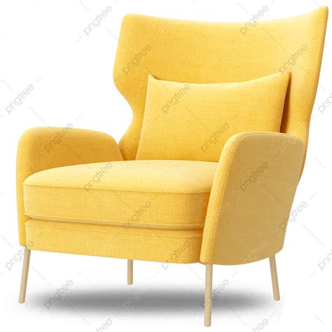 Yellow Armchair Yellow Chair Comfortable PNG Transparent Clipart