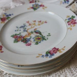 Vintage EPIAG DF Dallwitz Czechoslovakia Bird Floral Motif China Diana