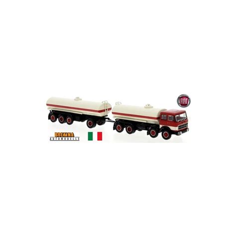 Fiat Mille Pattes Camion Remorque Citerne Rouge Et Blanc