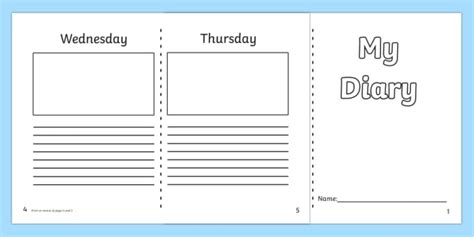 Diary Entry Template KS1 - English Resources (Teacher-Made)