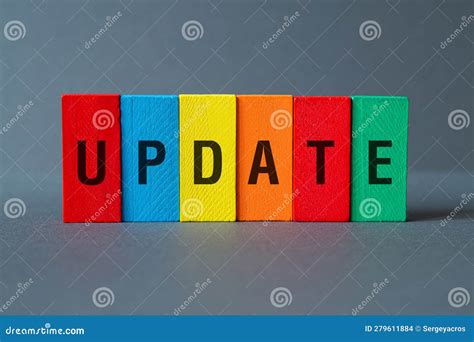 Update Word Concept On Building Blocks Text Stock Photo Image Of