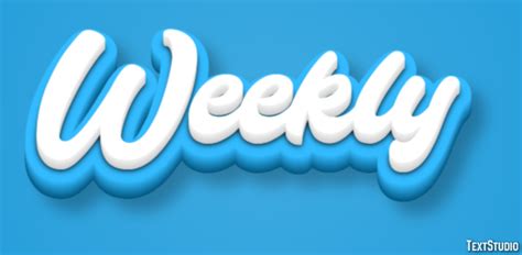 Weekly Text Effect And Logo Design Word